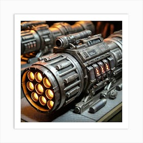 A Detailed Close Up Of The Heavy Energy Cannons Used By The Martian Shock Troopers Art Print