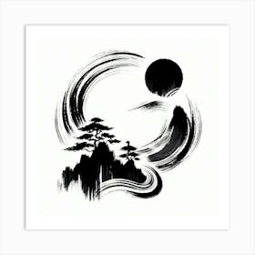 Asian Landscape Painting Art Print