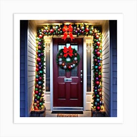 Christmas Door Decorations 11 Art Print