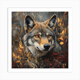 Wolf In The Woods Art Print