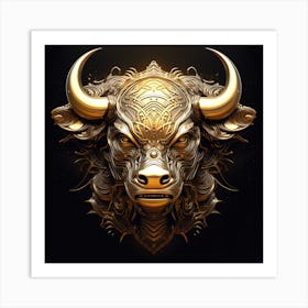 Bull Head 3 Art Print