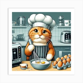 Chef Cat 1 Art Print