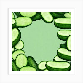 Cucumbers In A Circle 2 Art Print