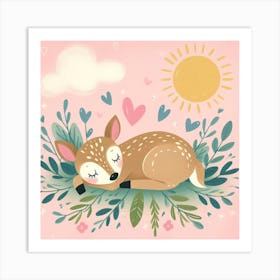 Cute Fawn 2 Art Print