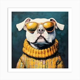 Too Cool Pitbull 9 Art Print