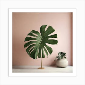 Aesthetic style, Large Monstera leaf Art Print