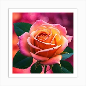 Pink Rose 5 Art Print