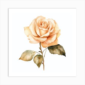 Watercolor Rose Art Print