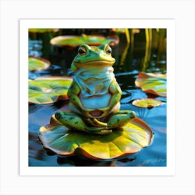 Yoga Toad - Meditation Om Art Print