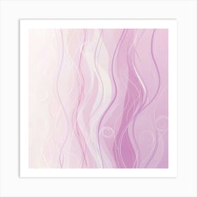 Pink Wavy Background Art Print