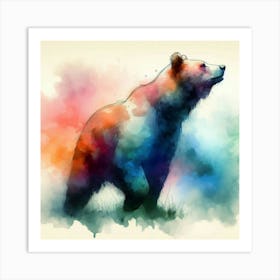 Watercolor Bear Art Print