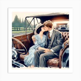 Dating Automotive Style-1928 ~Reimagined 1 Art Print