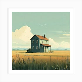 House In The Field 3 Art Print