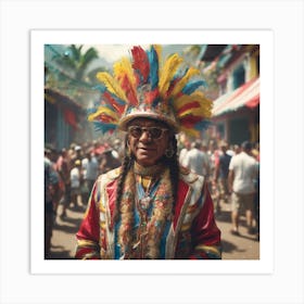 Afro-Caribbean Man Art Print