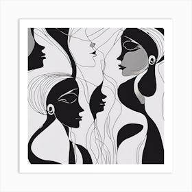 Portrait Of Women Art Print