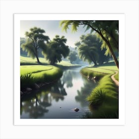 River In The Grass 9 Art Print