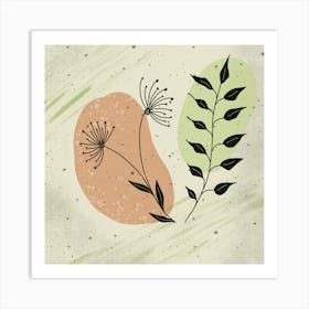 Flora Floral Flower Nature Plant Doodle Art Print