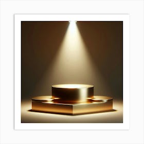 Golden Podium With Spotlight 2 Art Print