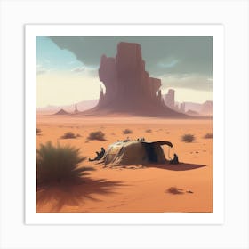 Sahara Countryside Peaceful Landscape Professional Ominous Concept Art By Artgerm And Greg Rutkows (4) Art Print