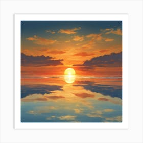 Sunset - Sunset Stock Videos & Royalty-Free Footage Art Print