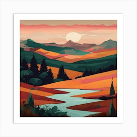 Landscape Painting 10 Art Print