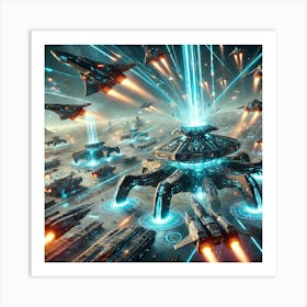 A Depiction Of The Aurora Sentinels, Advanced Anti Art Print