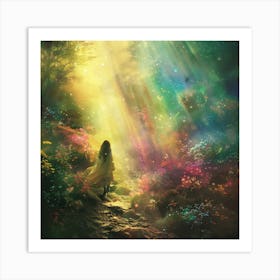 Girl In The Forest Art Print