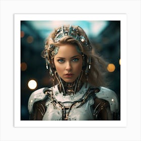 Robot Girl 11 Art Print