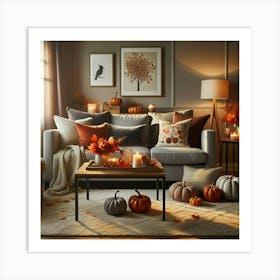 Autumn Living Room Art Print