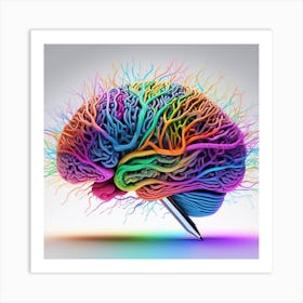 Colorful Brain 43 Art Print