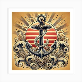 Tattoo Anchor 1 Art Print