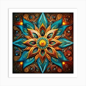 Psychedelic Flower 1 Art Print