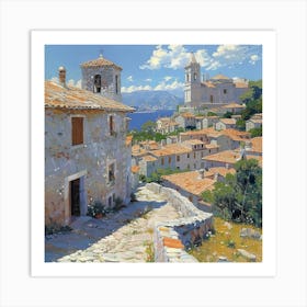 Village On The Coast Art Print