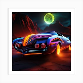 Car In The Desert 1 Art Print