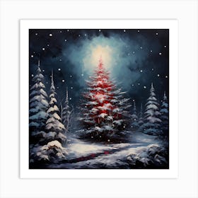 Christmas Cascade of Colors Art Print