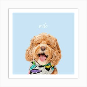 Custom Illustration, Personalised Portrait, Pets Pastel Background Art Print Art Print