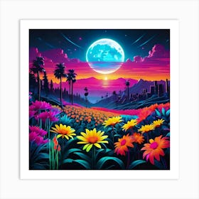 Psychedelic Landscape Art Print