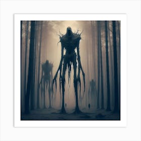 Monsters In The Woods Art Print