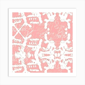 Pink And White Pattern Art Print