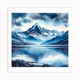 New Zealand Mountains Art Print