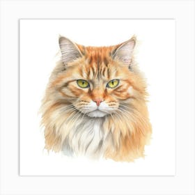 Sam Sawet Cat Portrait Art Print