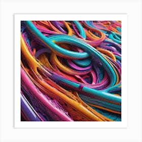 Colorful Spirals Art Print