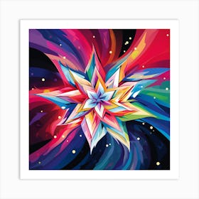Abstract Star Painting 1 Art Print