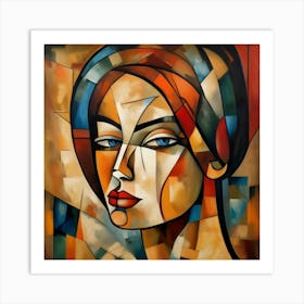 Cubism Art, Portrait of a woman Art Print