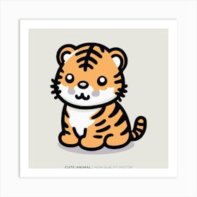 Cute Animal Tiger 4 Art Print