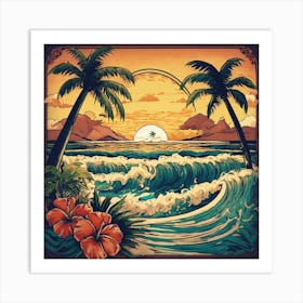 Hawaiian Sunset Art Print