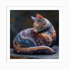 Cat Sculpture Art Print