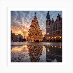 Christmas Tree In Wroclaw Art Print