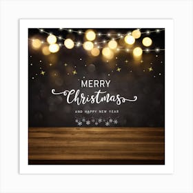 Merry Christmas Background Art Print