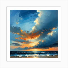 Sunset On The Beach 21 Art Print